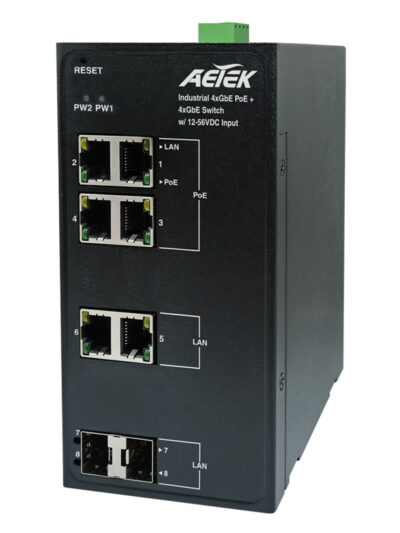 D40-044-91-DC Industrial PoE Switch