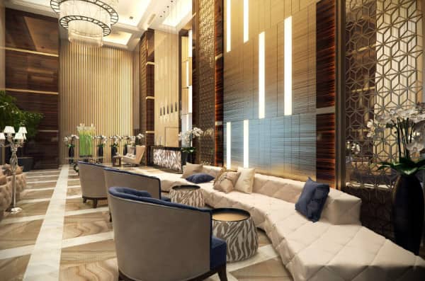 Hotel Lobby with LED lights on PoE