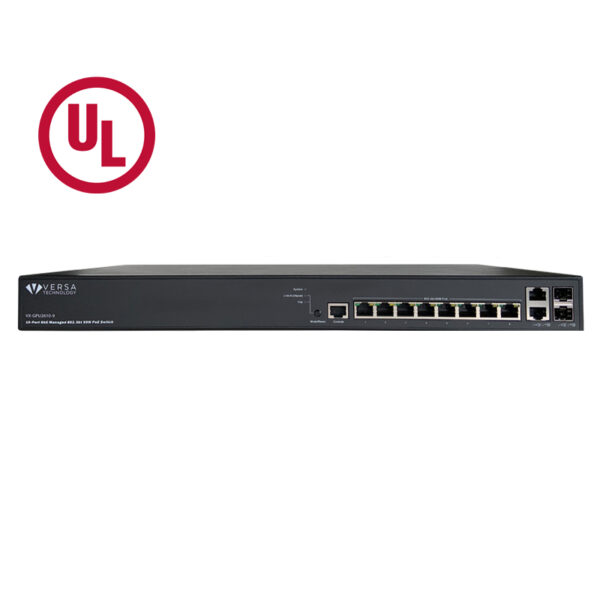 VX-GPU2610-9 UL PoE Switch Front