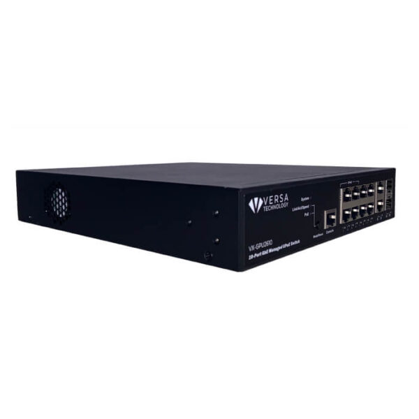 VX-GPU2610 PoE Switch Angle 2